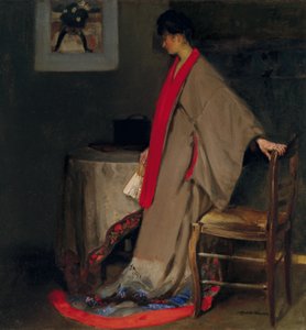 着物姿の若い女性、1901年