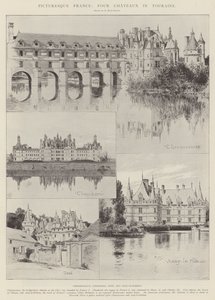 絵のように美しいフランス、トゥーレーヌの4つの城 作： Alfred Hugh Fisher
