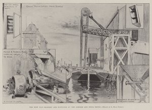 ロンドンとインドのドックにある新しいサイロ穀倉とエレベーター 作： Alfred Hugh Fisher