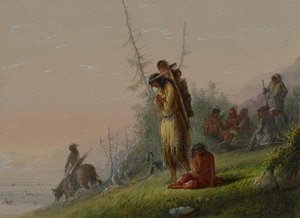 インディアンの野営地 作： Alfred Jacob Miller