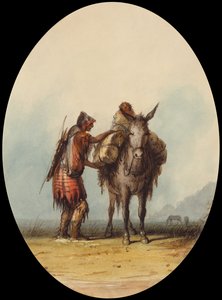 ルートディガー、1837年頃（紙に水彩とグワッシュ） 作： Alfred Jacob Miller