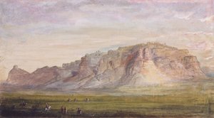 ネブラスカ近くのスコッツブラフ（プラット）、1837年頃（紙に水彩）