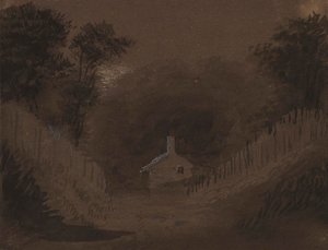 木々の間の小さな家 作： アルフレッドジェイコブミラー