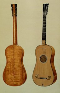アントニオストラディバリウス（c.1644-1737）が「楽器」から製作したギター（色付きのリソ） 作： Alfred James Hipkins