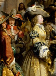 アルフレッド・ヨハノ（1800-1837）による絵画「アンヌ・マリー・ルイーズ・ドルレアン、モンパンシエ公爵夫人、グラン・マドモワゼル（1627-1693）、1648-1652年頃、戦乱の中で」の詳細 - オルレアン、ボザール美術館 作： Alfred Johannot