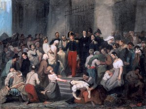 オルレアン公爵..コレラの流行中、c1830 作： Alfred Johannot