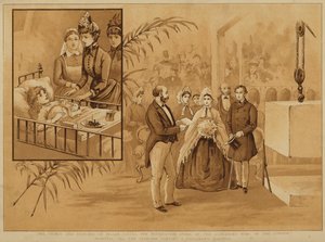 ロンドン病院の礎石を据えるウェールズの王子と王女 作： Alfred Johnson