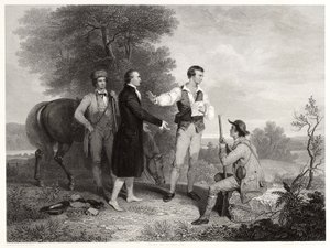 アッシャー・B・デュランド後のアンドレ少佐の捕獲、1846年頃（彫刻） 作： Alfred Jones