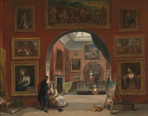 英国機関の内部 (オールド マスター展、1832 年夏) 作： Alfred Joseph Woolmer