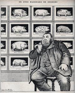 大きな豚屋 - 1898年「Le Cochon, souvenirs of Normandy」に掲載された漫画。 作： Alfred Le Petit