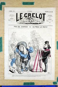 Le Grelot」54号の表紙、Satirique en Couleurs 作： Alfred Le Petit