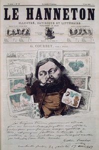 ギュスターヴクールベ、雑誌「ルハネトン」の表紙イラスト、1867年6月13日