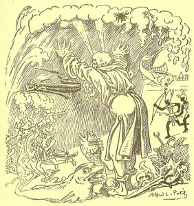 Gros-Jean et son cure』に掲載されたアルフレッド・ル・ピート（1841-1909）のイラスト 作： Alfred Le Petit