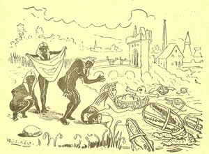 Gros-Jean et son cure』に掲載されたアルフレッド・ル・ピート（1841-1909）のイラスト 作： Alfred Le Petit