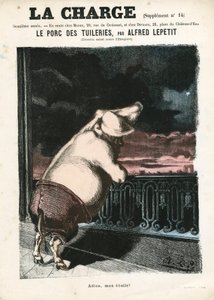 チャージ」（1870年）第15号、カラーの風刺画 作： Alfred Le Petit