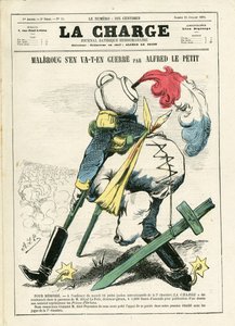 チャージ」（1870年）第15号、カラーの風刺画 作： Alfred Le Petit