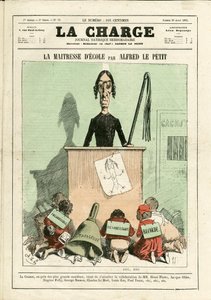 チャージ」（1870年）第19号、カラーの風刺画 作： Alfred Le Petit