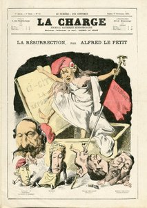 チャージ」（1870年）第23号、カラーの風刺画 作： Alfred Le Petit