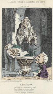 ル・ボクシ。デュパンルーの漫画 - 1871年2月21日の "今日の花、果物、野菜 "に掲載されています。 作： Alfred Le Petit