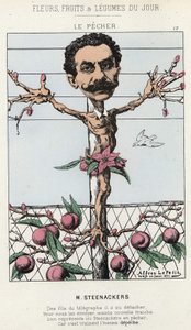 ル・ペーシェ。ステナッカーに関する漫画 - 1871年1月30日の「今日の花、果物、野菜」に掲載されている画像 作： Alfred Le Petit