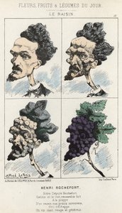 ル・レザンアンリ・ロシュフォールの漫画 - 1871年9月2日の "今日の花、果物、野菜 "に掲載されています。 作： Alfred Le Petit
