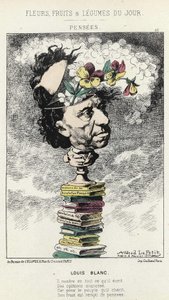感想です。ルイ・ブランの漫画 - 1871年04月02日の「今日の花・果物・野菜」の絵 作： Alfred Le Petit