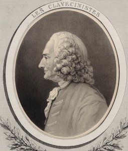 作曲家ジャン＝フィリップ・ラモーの肖像画（1683～1764年）。 作： Alfred Lemoine