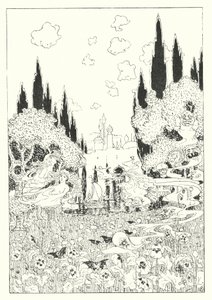 ルシアンの真実の歴史夢の島（エングレーヴィング） 作： Alfred Payne Garnett