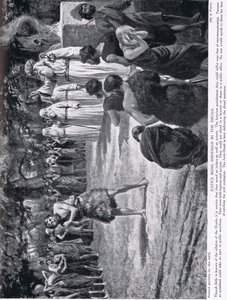 ドルイド僧によって正義が分配された、「ハッチンソンの国家の歴史」からの挿絵、1910年頃 作： Alfred Pearse