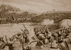 マルドンの戦い、991年、「ハッチンソンのイギリス国民の物語」、1923年頃のイラスト