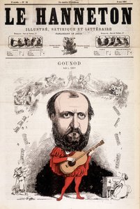 1867年5月のシャビナー。フランスの作曲家、シャルル・グノー（1818 - 1893）の漫画。 by alfred le Petité. 作： Alfred Petit