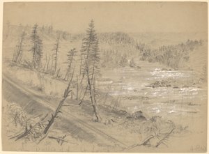 セントルイスのダレスの鉄道 作： Alfred R. Waud