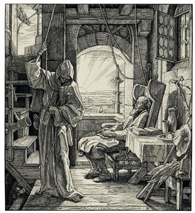 友としての死、1851年。 作： Alfred Rethel