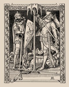 ニーベルンゲンディートリッヒ卿の男性はどのようにすべて殺害されたか、1840-1841。 作： Alfred Rethel