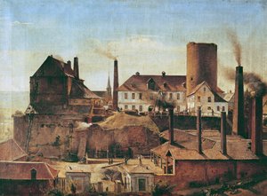 ブルクヴェッターのハルコート工場、1834年頃 作： Alfred Rethel