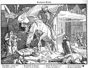 Totentanz 1848年。共和国の英雄としての死 作： Alfred Rethel