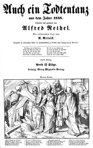 Totentanz 1848年。死が地球に派遣される 作： Alfred Rethel