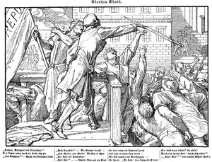 Totentanz 1848年。死は正義の剣となる 作： Alfred Rethel