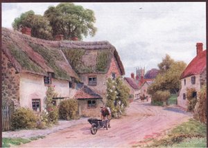 サマセット州カーハンプトン、デント＆サンズ社発行「The Cottages and the Village Life of Rural England」より 作： Alfred Robert Quinton