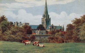 牧草地のチチェスター、大聖堂 作： Alfred Robert Quinton