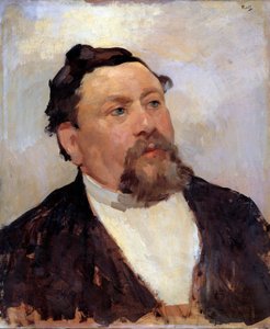 アルマン・ファリエール（1841-1931）の肖像 アルフレッド・フィリップ・ロール（1846-1919）による絵画 19世紀 日。0.56x0.46m 作： Alfred Roll