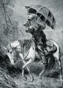ハーパース・ウィークリー」のイラスト「サーキット・ライダー 作： Alfred Rudolph (after) Waud