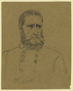 南軍のジョン・ベル・フッド将軍 作： Alfred Rudolph Waud