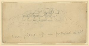 前方甲板にとうもろこしが山積み 作： Alfred Rudolph Waud
