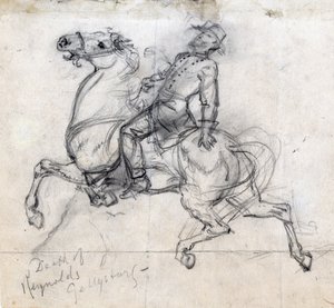 1863年ゲティスバーグでのレイノルズの死（絵）