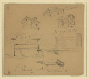 バージニア州ヒッチングポスト 作： Alfred Rudolph Waud