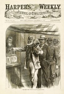 最初の投票、パブ。ハーパーズウィークリー、1867