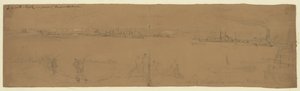 アレクサンドリアでの輸送部隊の撤去 作： Alfred Rudolph Waud