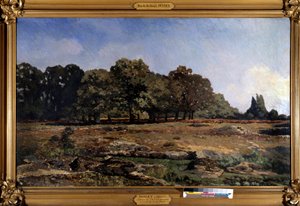 アルフレッド・シスレー（1839-1899）による「セル・サン・クラウドへの栗の木の路地」1865年 作： Alfred Sisley