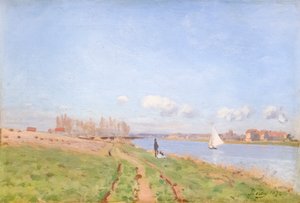 アルジャントゥイユのセーヌ川岸 作： Alfred Sisley